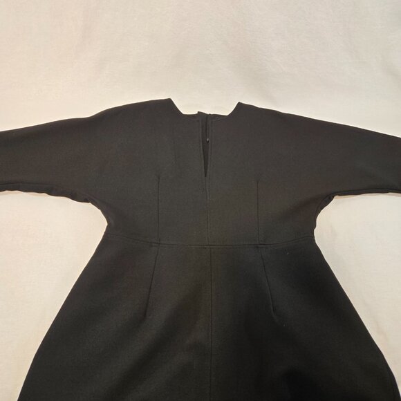 KAREN MILLEN Elevated Basic Black Structured Crepe Maxi Dress Size 8 LIKE NEW! - Picture 7 of 16